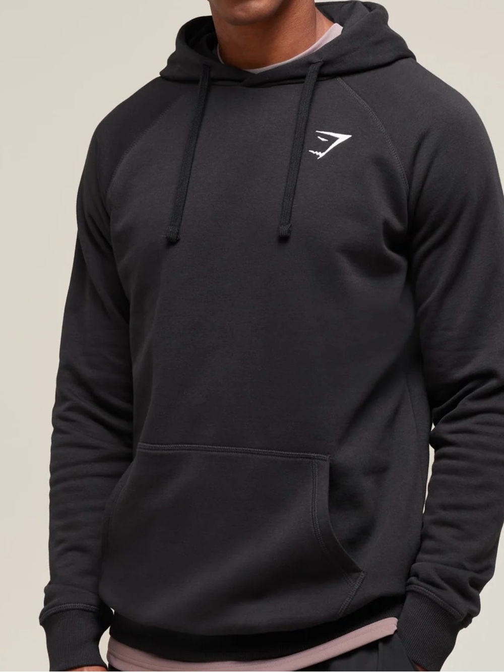 GYMSHARK BLACK CREST HOODIE
